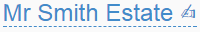The clickable division name