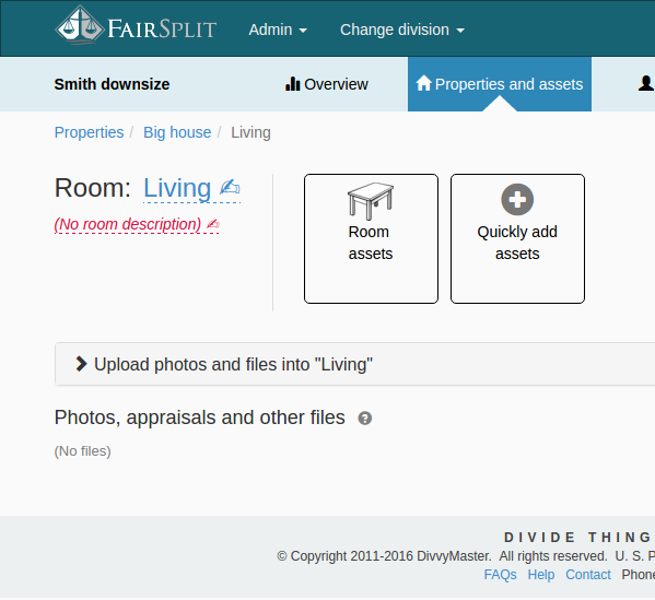 The "Living" room page