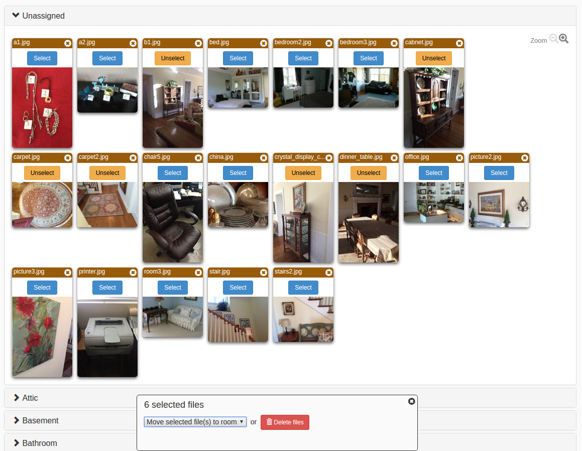 A group of photos showing the selected and the unselected photos