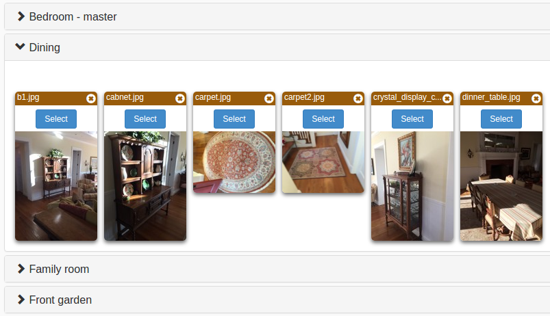 Selected photos showing under "Dining"