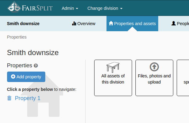 The Properties page